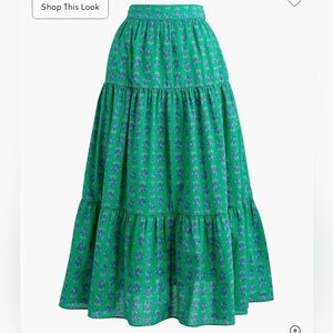 J. Crew printed tiered midi skirt - NWT